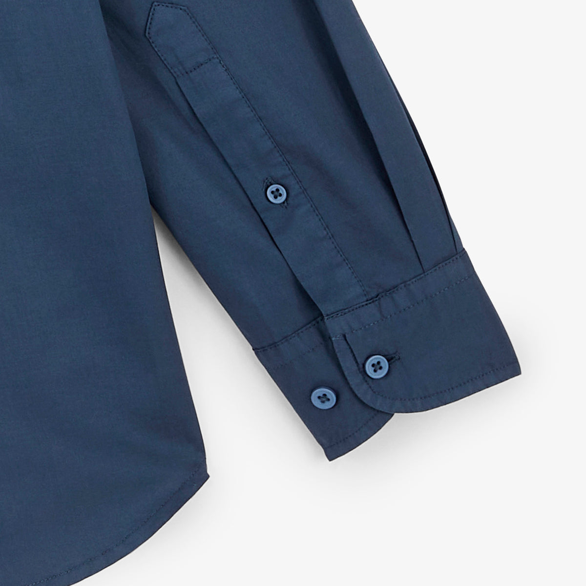 Chemise manches longues twill stretch bleu SBPLAY