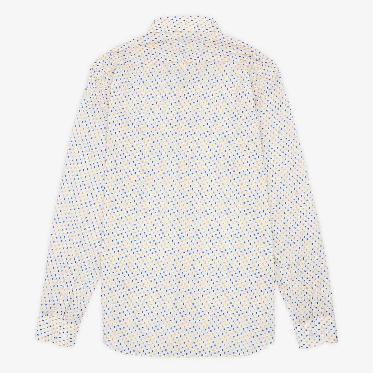 Camicia a maniche lunghe in cotone stampato multicolore