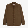 Chemise manches longues velours côtelé marron brownie