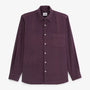 Chemise manches longues velours côtelé rouge vigne