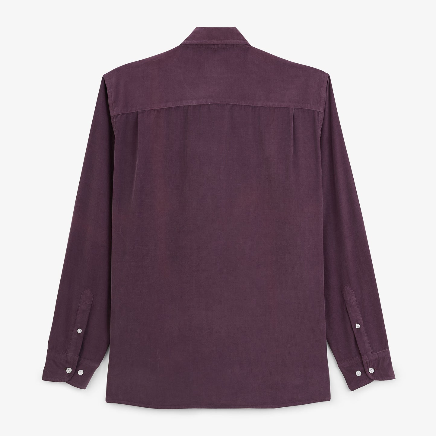 Chemise manches longues velours côtelé rouge vigne