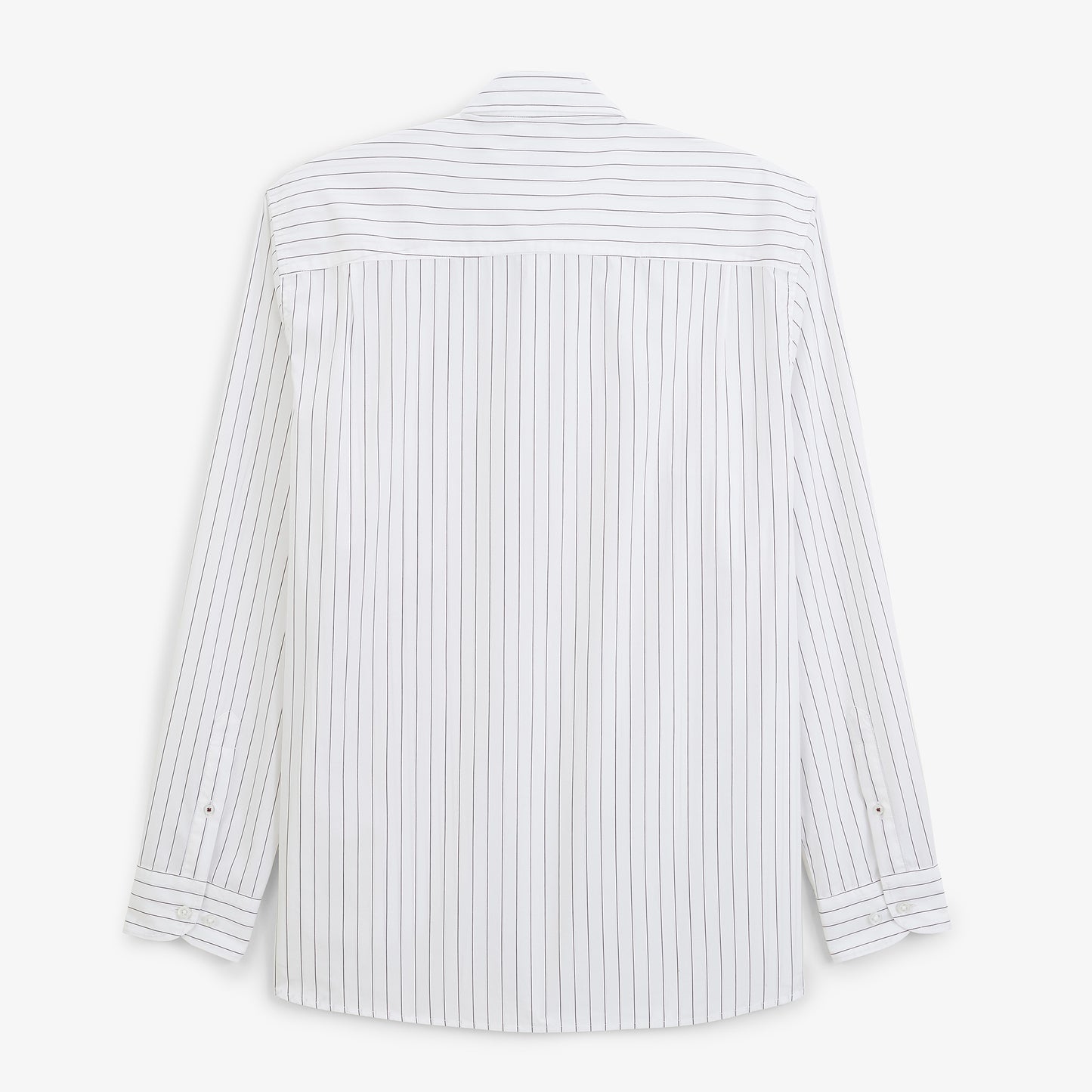 Chemise manches longues coton rayures tennis blanche
