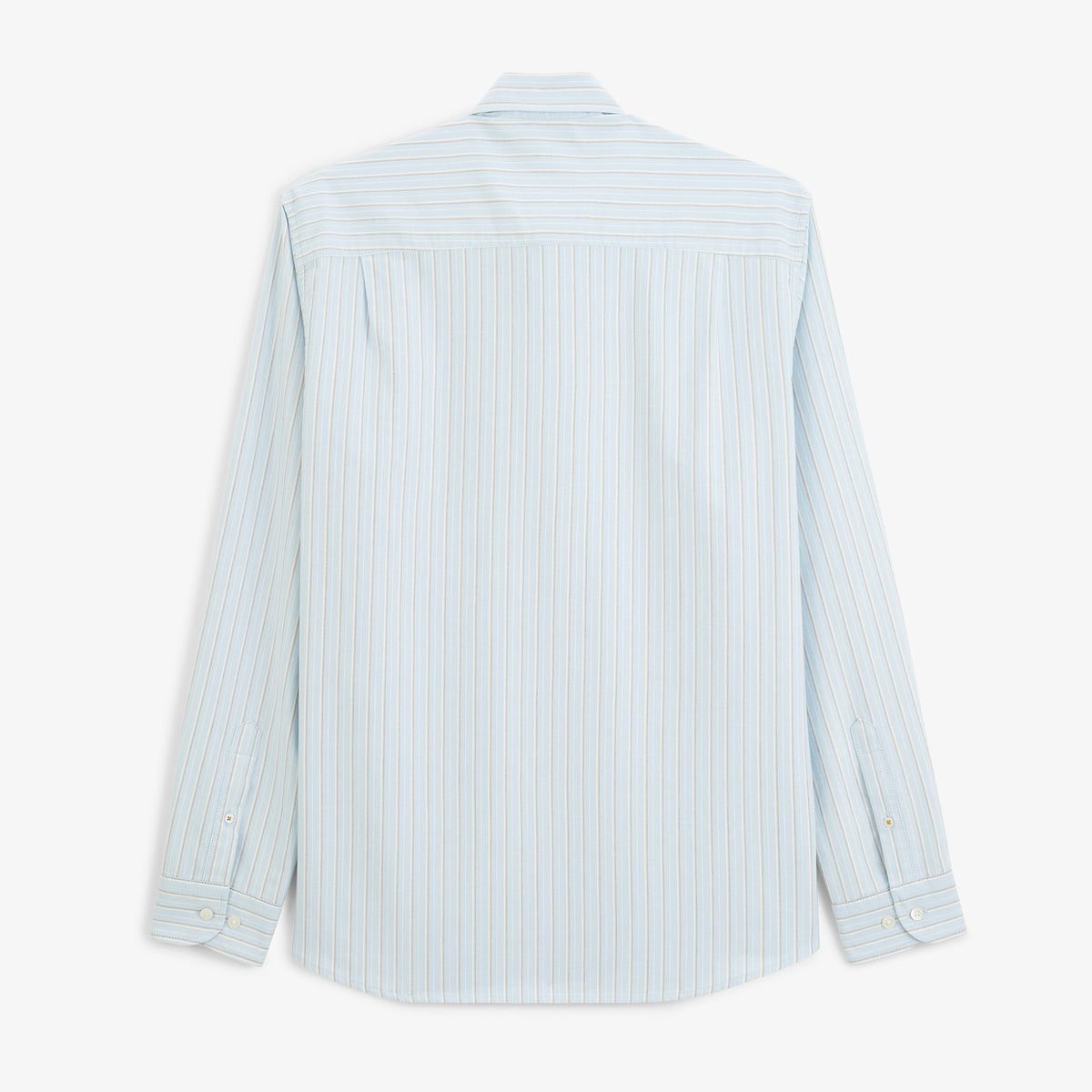 Chemise manches longues Oxford rayures bleu ciel