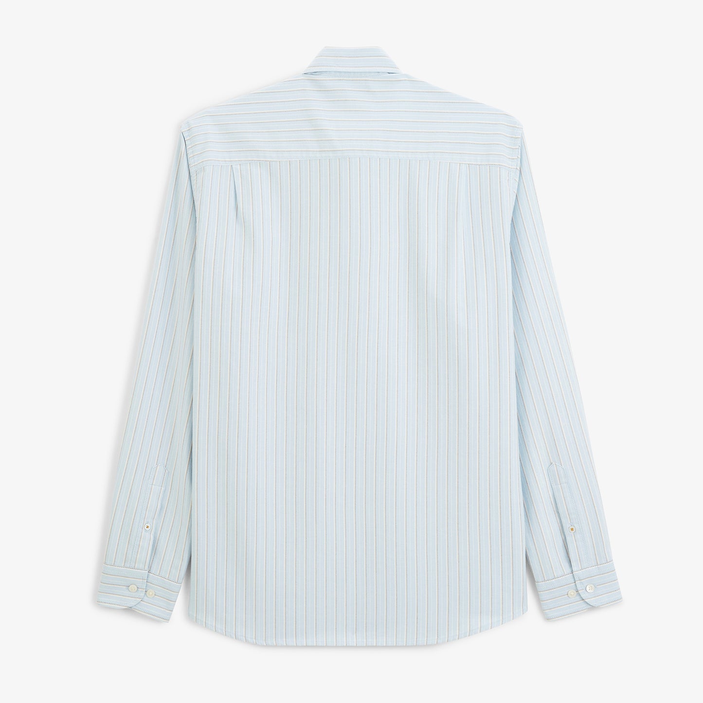 Chemise manches longues Oxford rayures bleu ciel