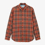 Chemise manches longues coton carreaux rouge medoc