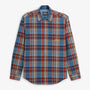 Chemise manches longues coton carreaux BLANCO BIARRITZ bleu lupin