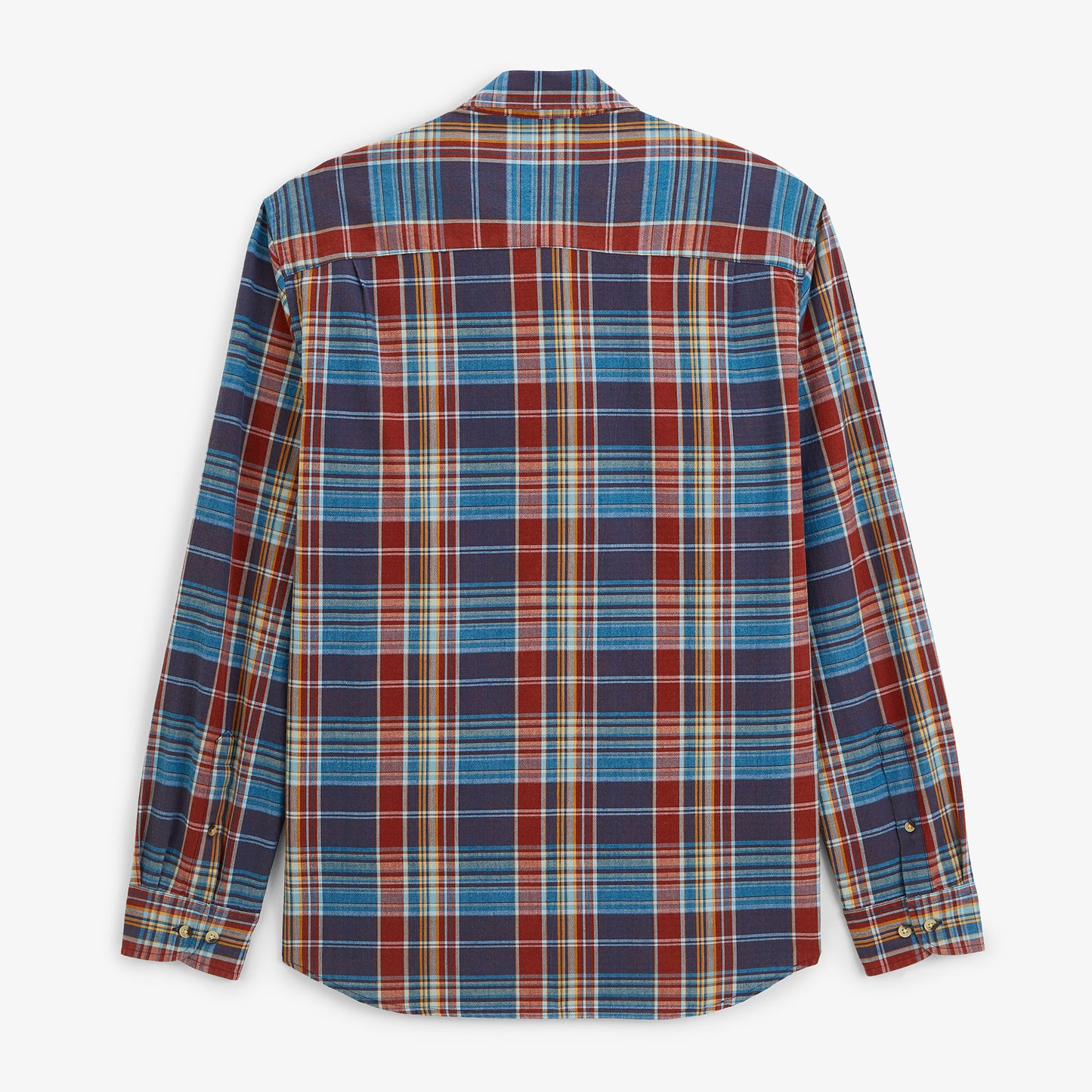 Chemise manches longues coton carreaux BLANCO BIARRITZ bleu lupin