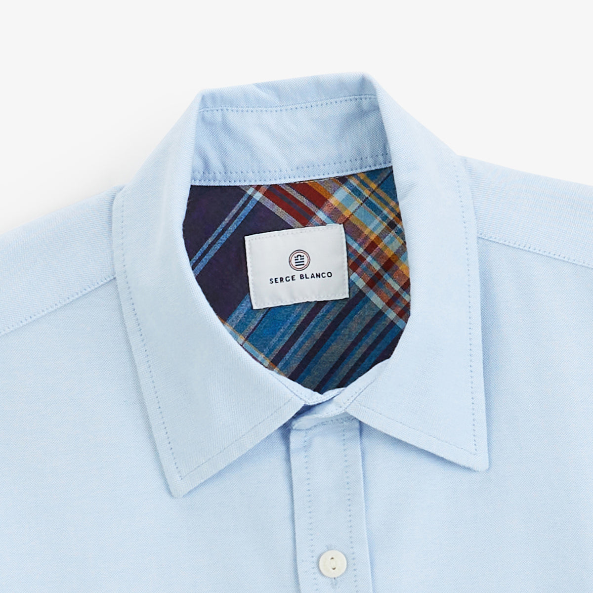 Chemise manches longues Oxford BLANCO BIARRITZ bleu ciel
