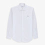 Chemise manches longues en coton blanc à col boutonné