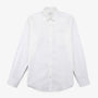 White lily long-sleeve cotton shirt with a chest pocket