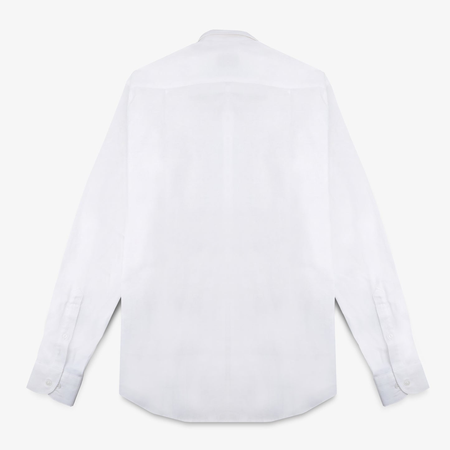 White lily long-sleeve cotton shirt with a chest pocket