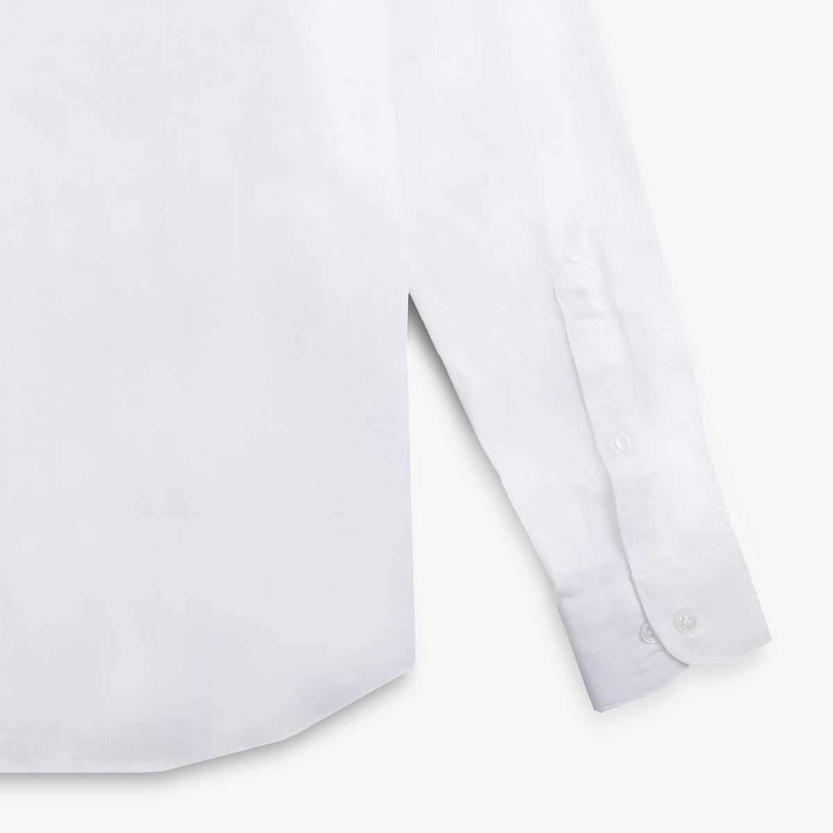 White lily long-sleeve cotton shirt with a chest pocket