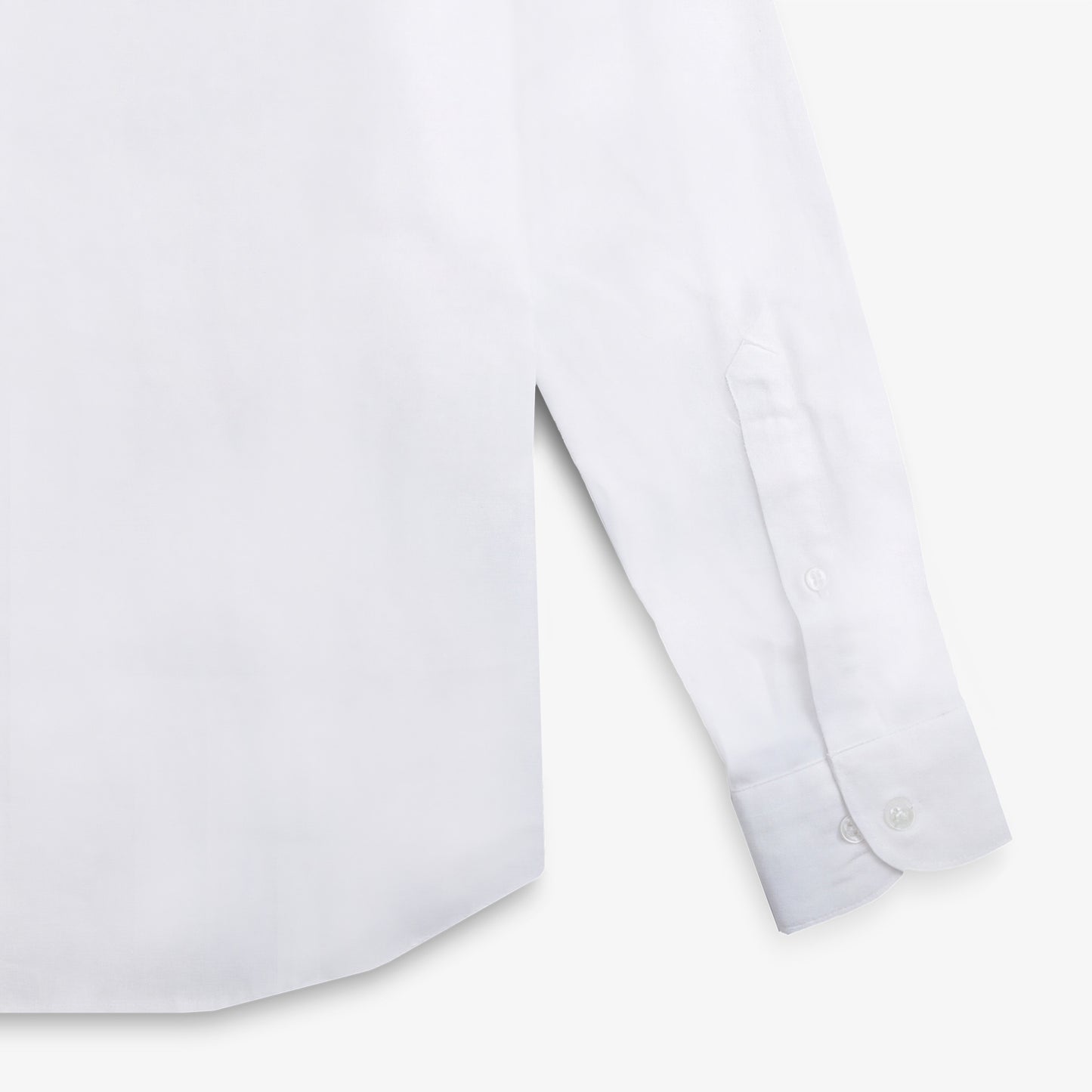 White lily long-sleeve cotton shirt with a chest pocket