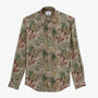 Charles shirt in camel jungle pattern linen