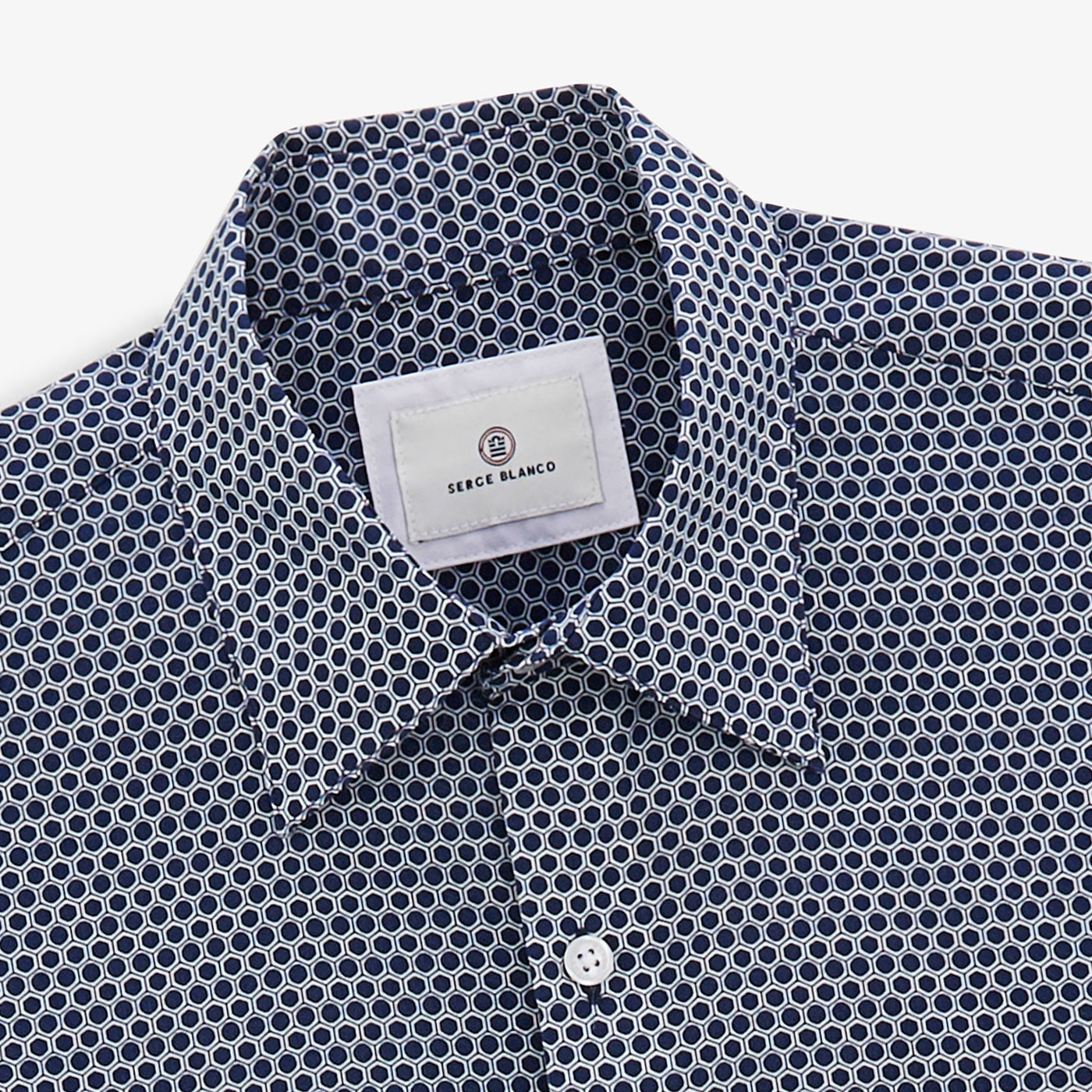 Camisa Charles nido de abeja azul marino oscuro