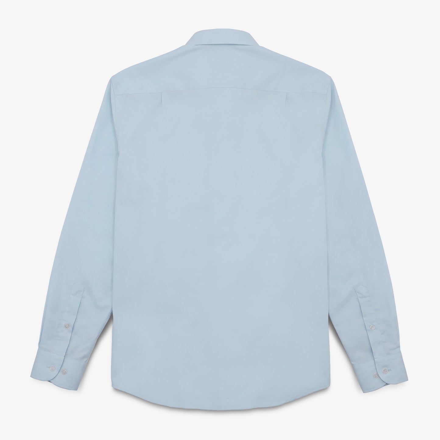 Langärmliges Baumwollhemd mit Brusttasche in Hellblau