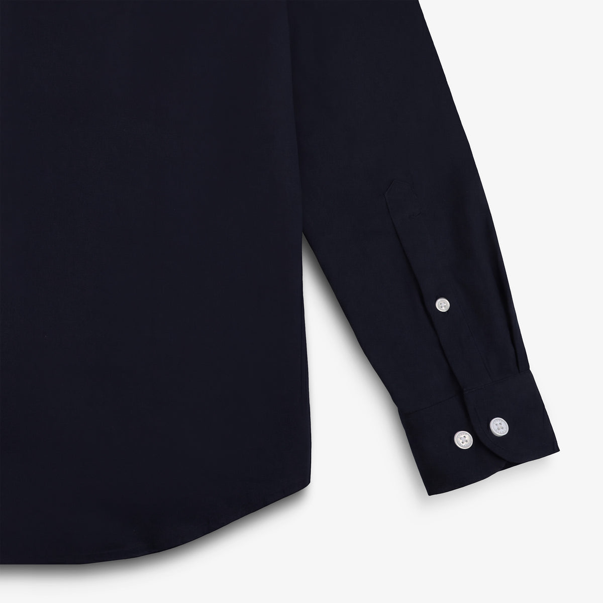 Indigo blue long-sleeve cotton shirt with a chest pocket