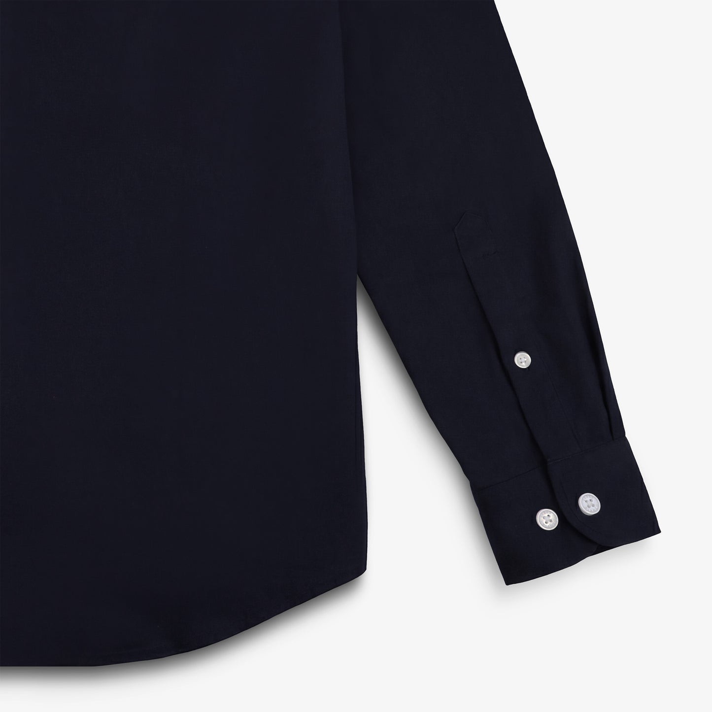Indigo blue long-sleeve cotton shirt with a chest pocket