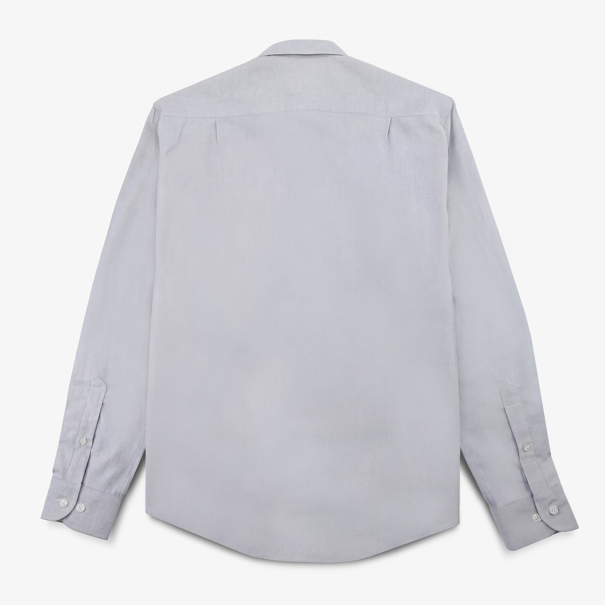 Langärmliges Baumwollhemd mit grauer Brusttasche in Rautenform