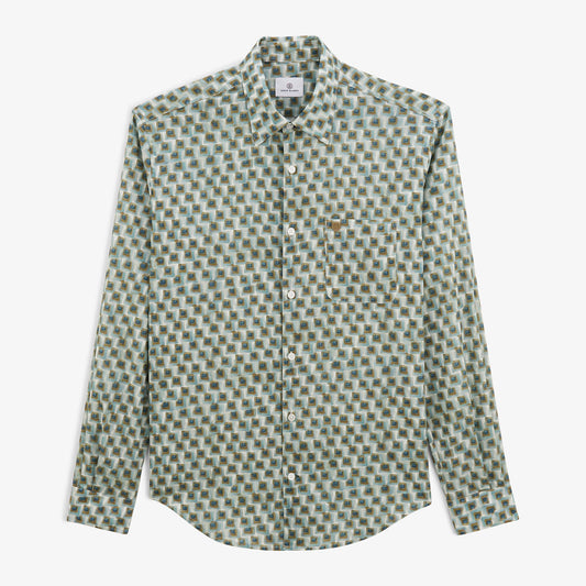 Charles shirt with almond square print