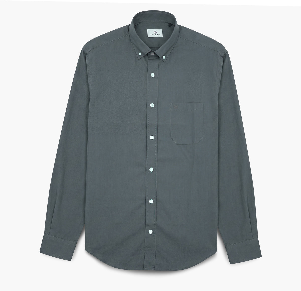 Chemise manches longues en coton kaki