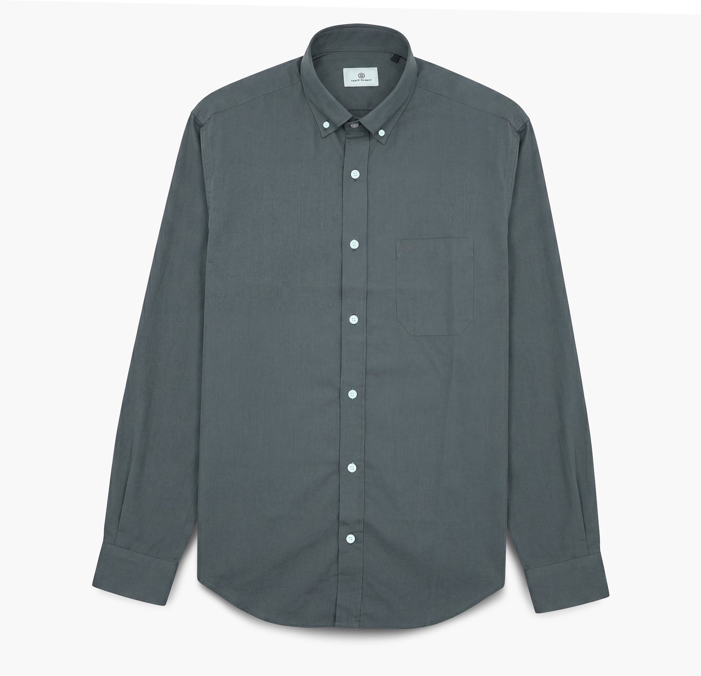 Chemise manches longues en coton kaki
