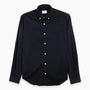 Camicia nera a maniche lunghe in cotone