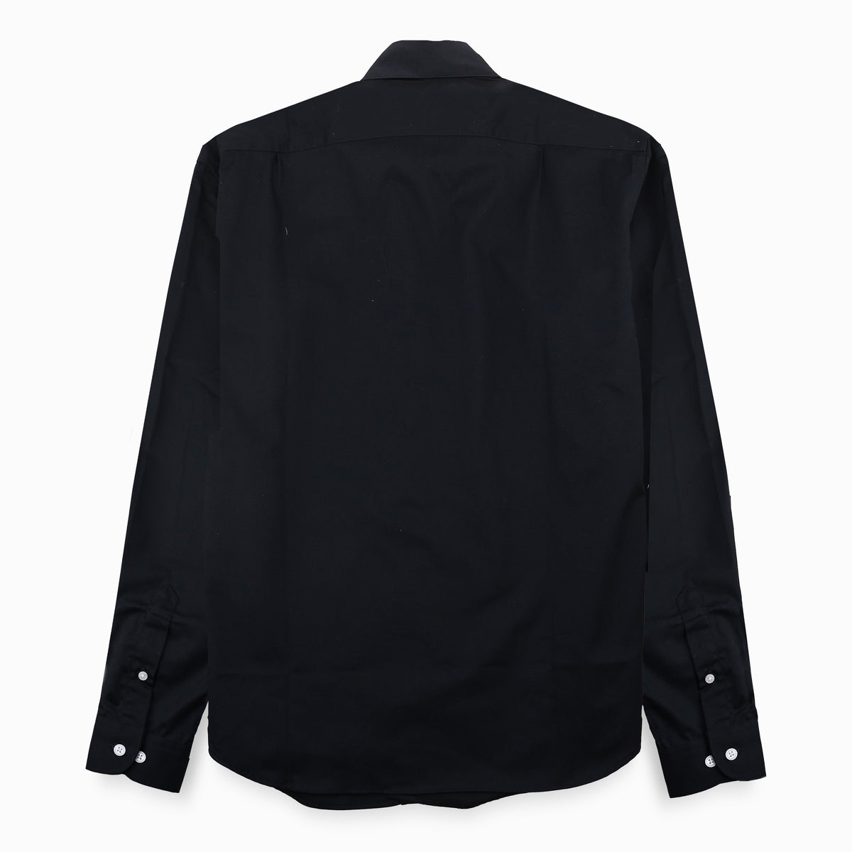 Camicia nera a maniche lunghe in cotone