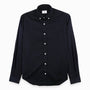 Camicia a maniche lunghe in cotone con taschino rotondo