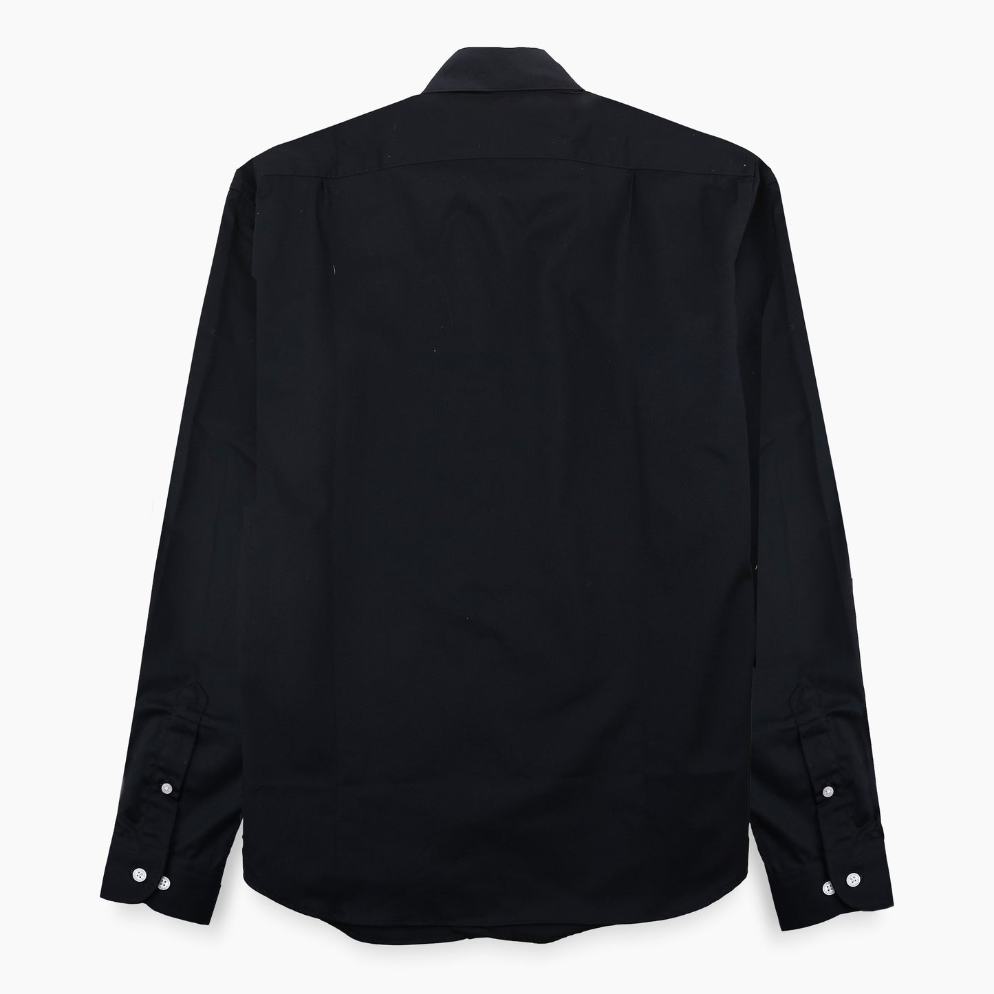 Camicia a maniche lunghe in cotone con taschino rotondo
