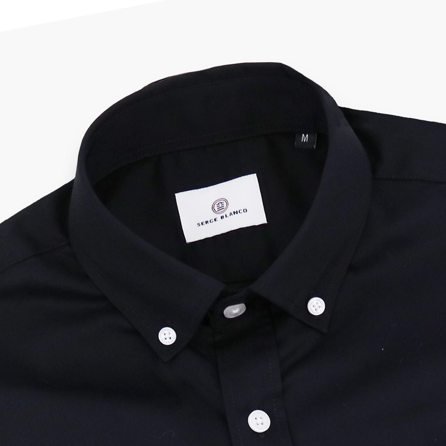 Camicia a maniche lunghe in cotone con taschino rotondo