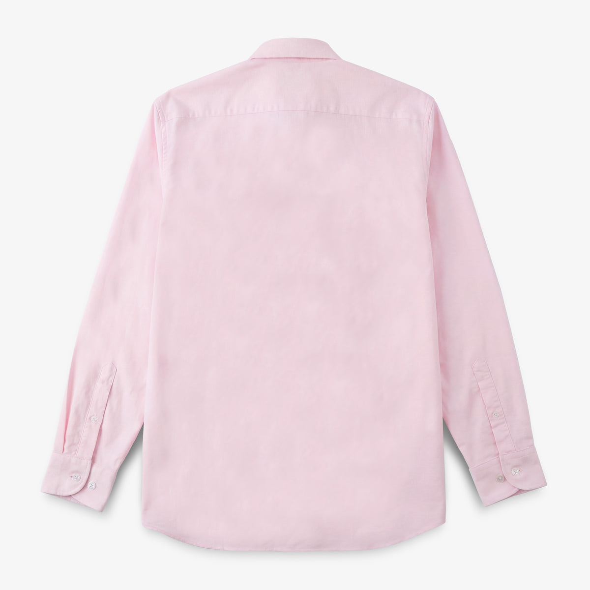 Camicia a maniche lunghe in cotone oxford con taschino rosa