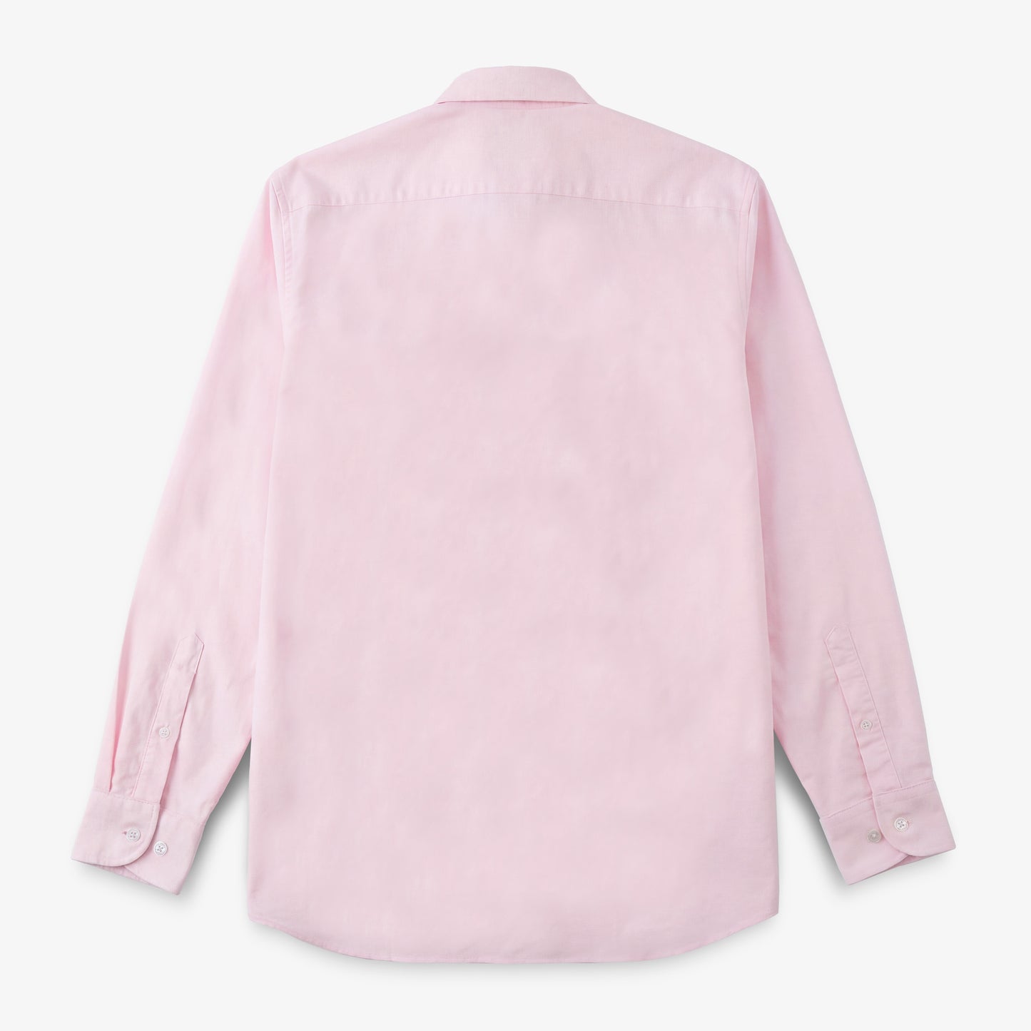 Camicia a maniche lunghe in cotone oxford con taschino rosa