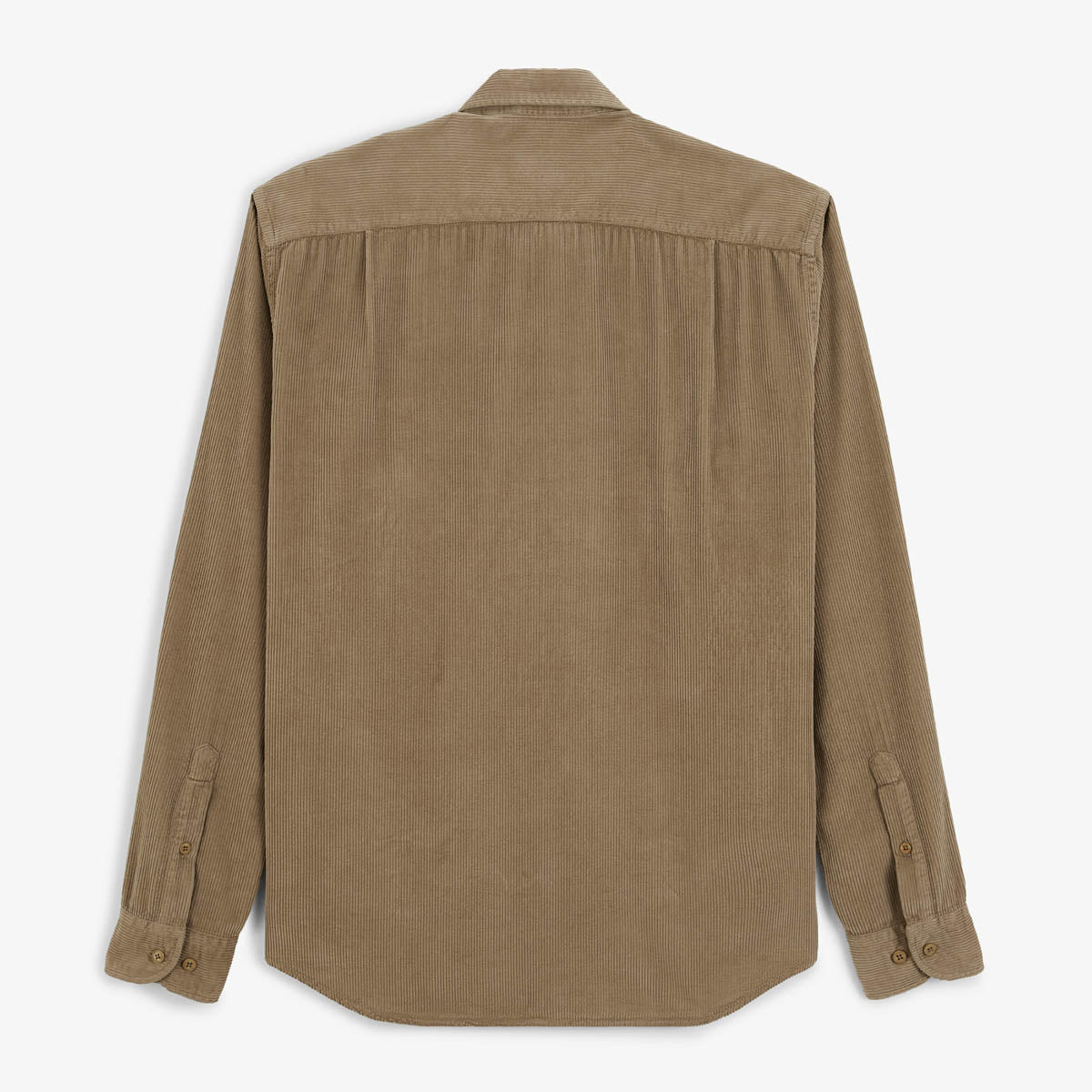 Chemise Charles en velours à manches longues blanc crème