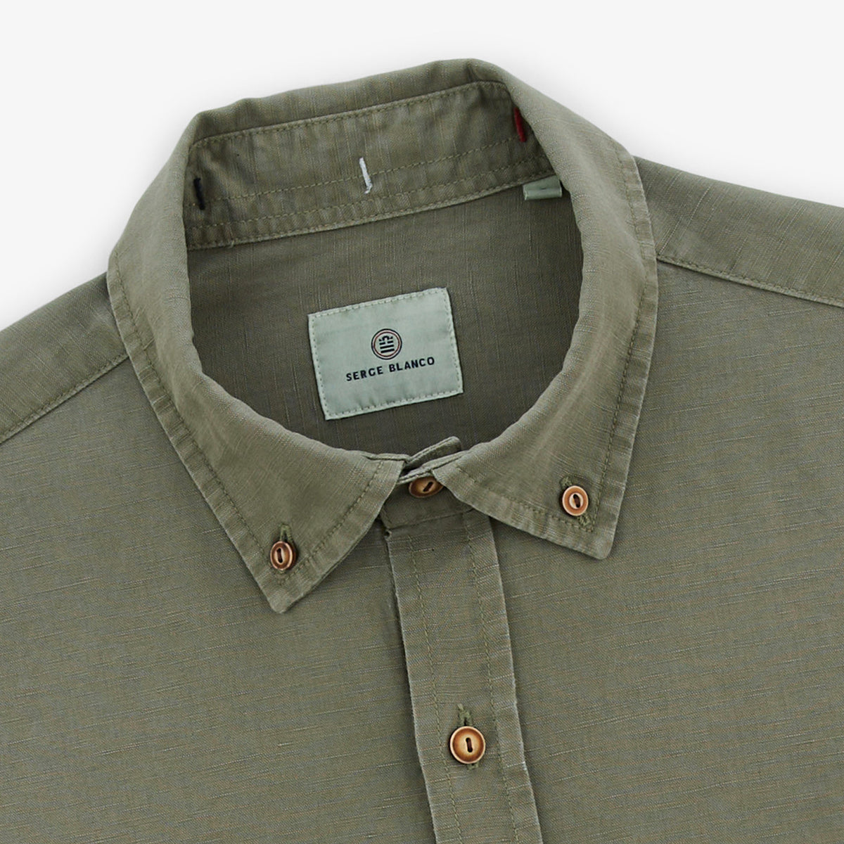 Carl teak linen oxford shirt