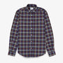 Multicolored checked long-sleeve cotton shirt