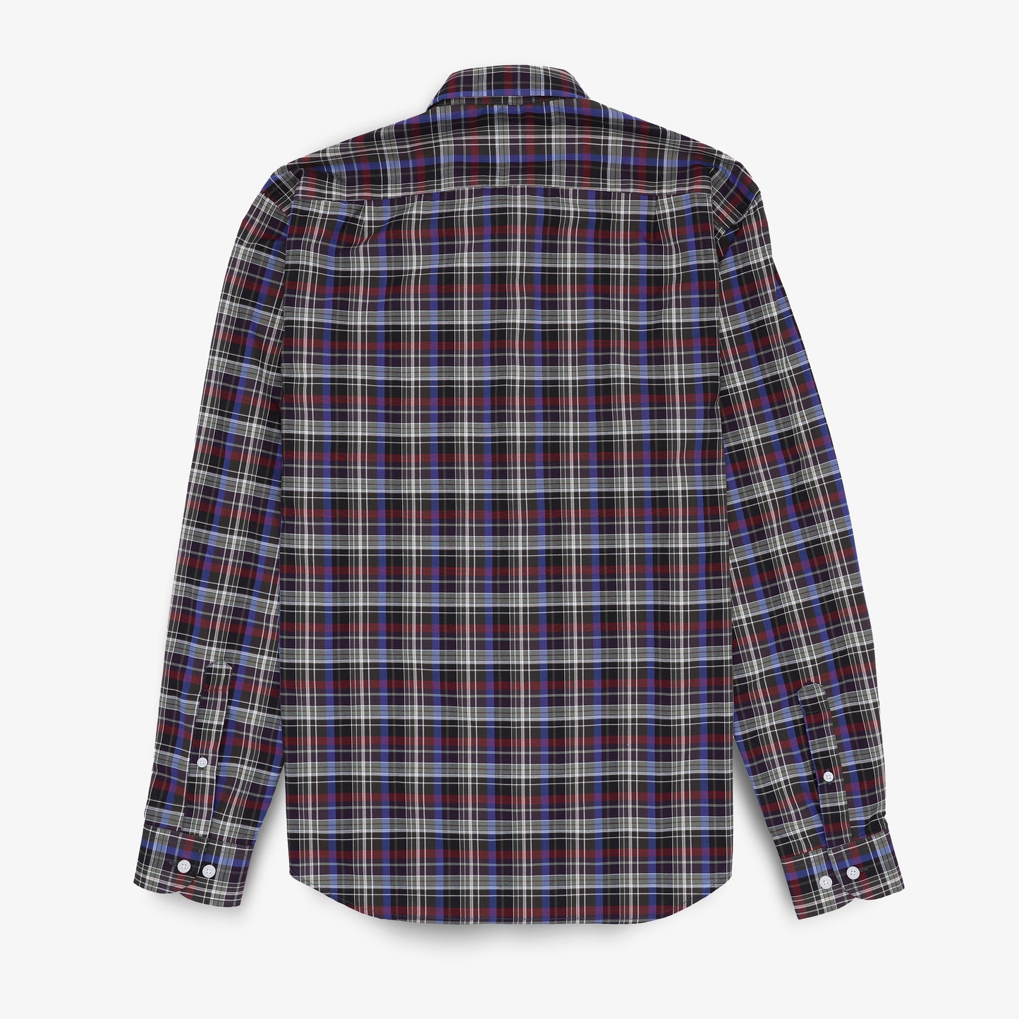 Multicolored checked long-sleeve cotton shirt