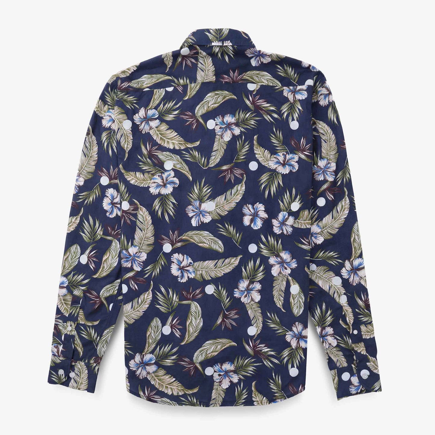 Chemises manches longues brodée en coton violet pourpre