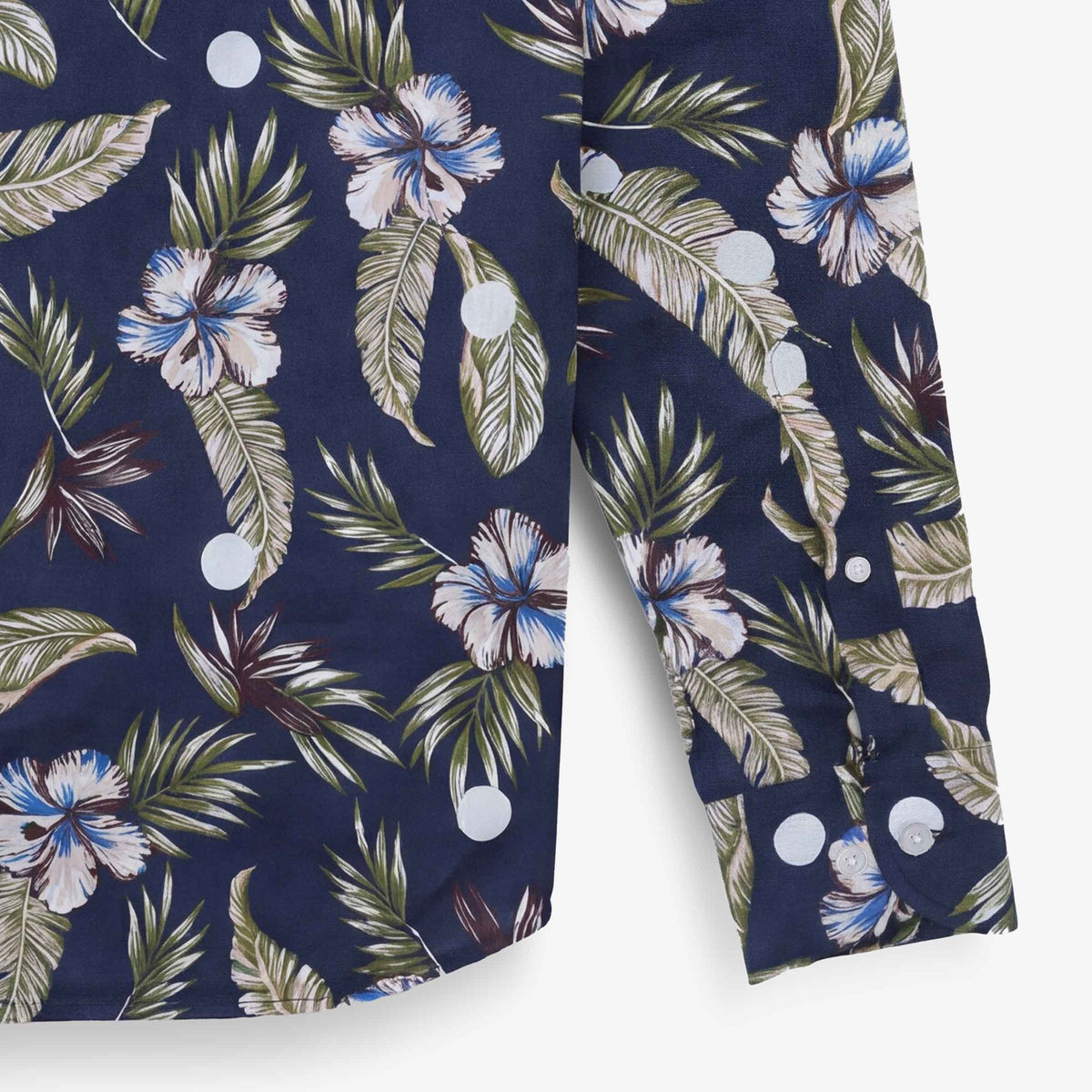 Chemises manches longues brodée en coton violet pourpre