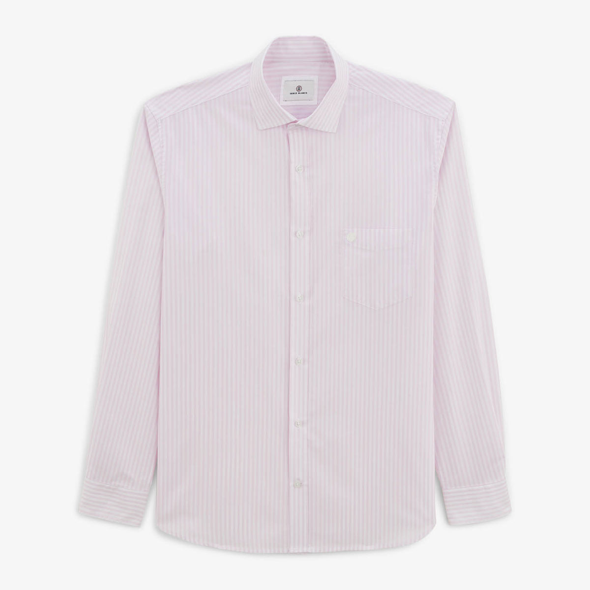 Charles shirt with lilac stick stripes