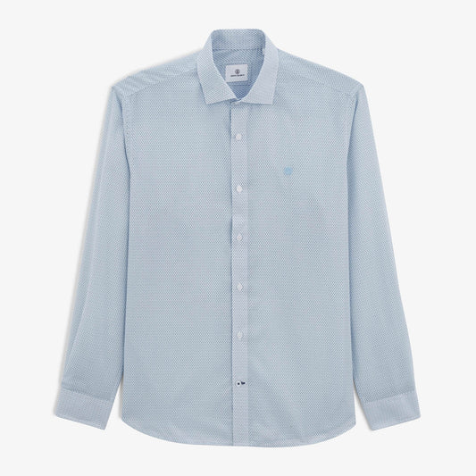 Charles micro pattern blue shirt