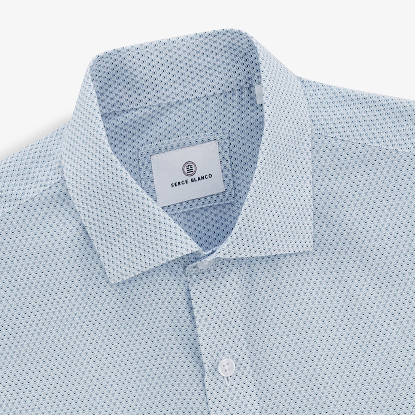 Charles micro pattern blue shirt