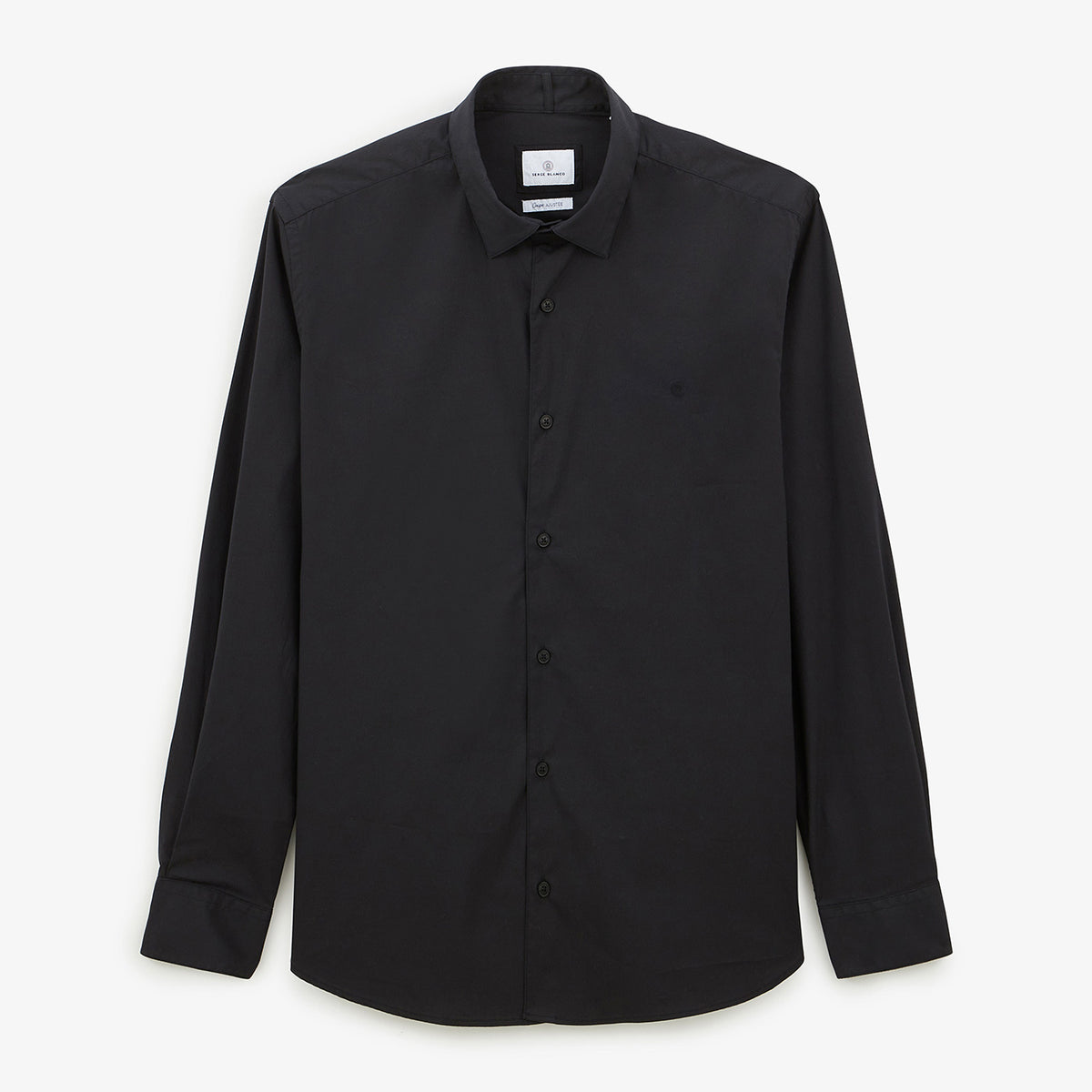 Chemise Charles popeline confort noire