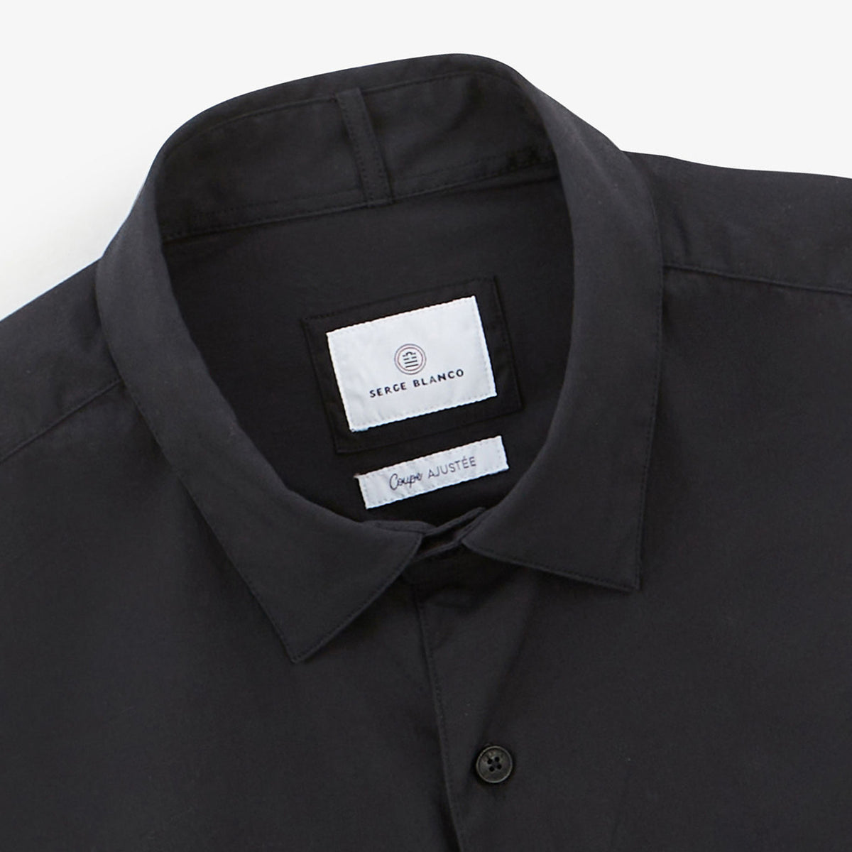 Chemise Charles popeline confort noire