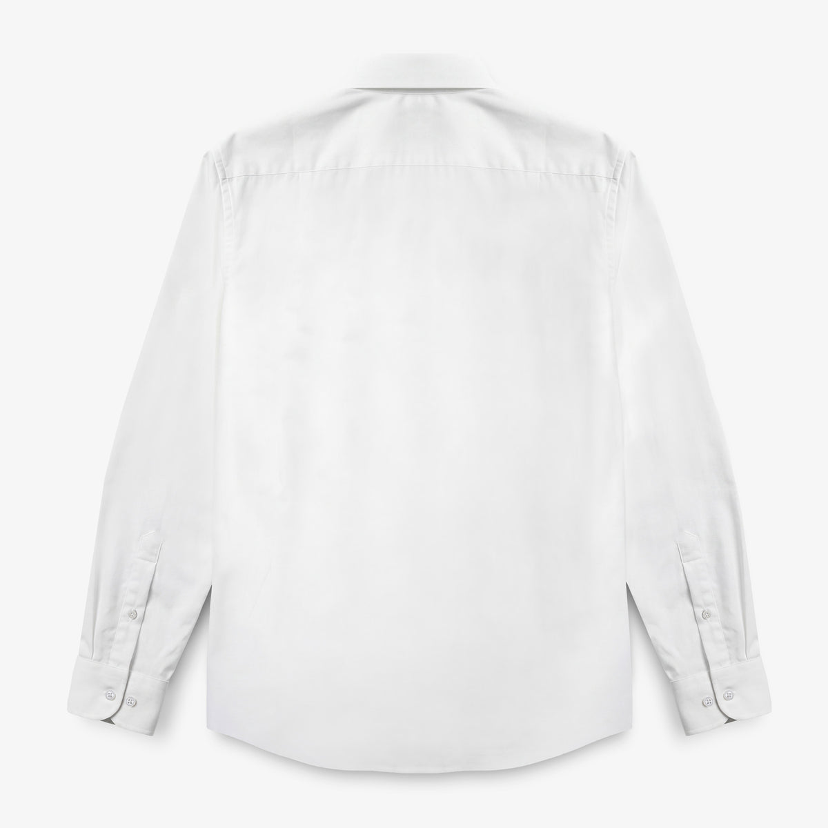 Weißes Langarmhemd aus Baumwolle ohne Taschen