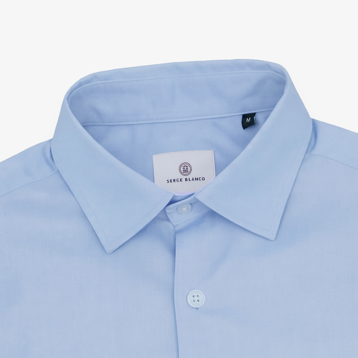 Camicia a maniche lunghe in cotone azzurro