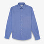 Blue cotton long-sleeve shirt