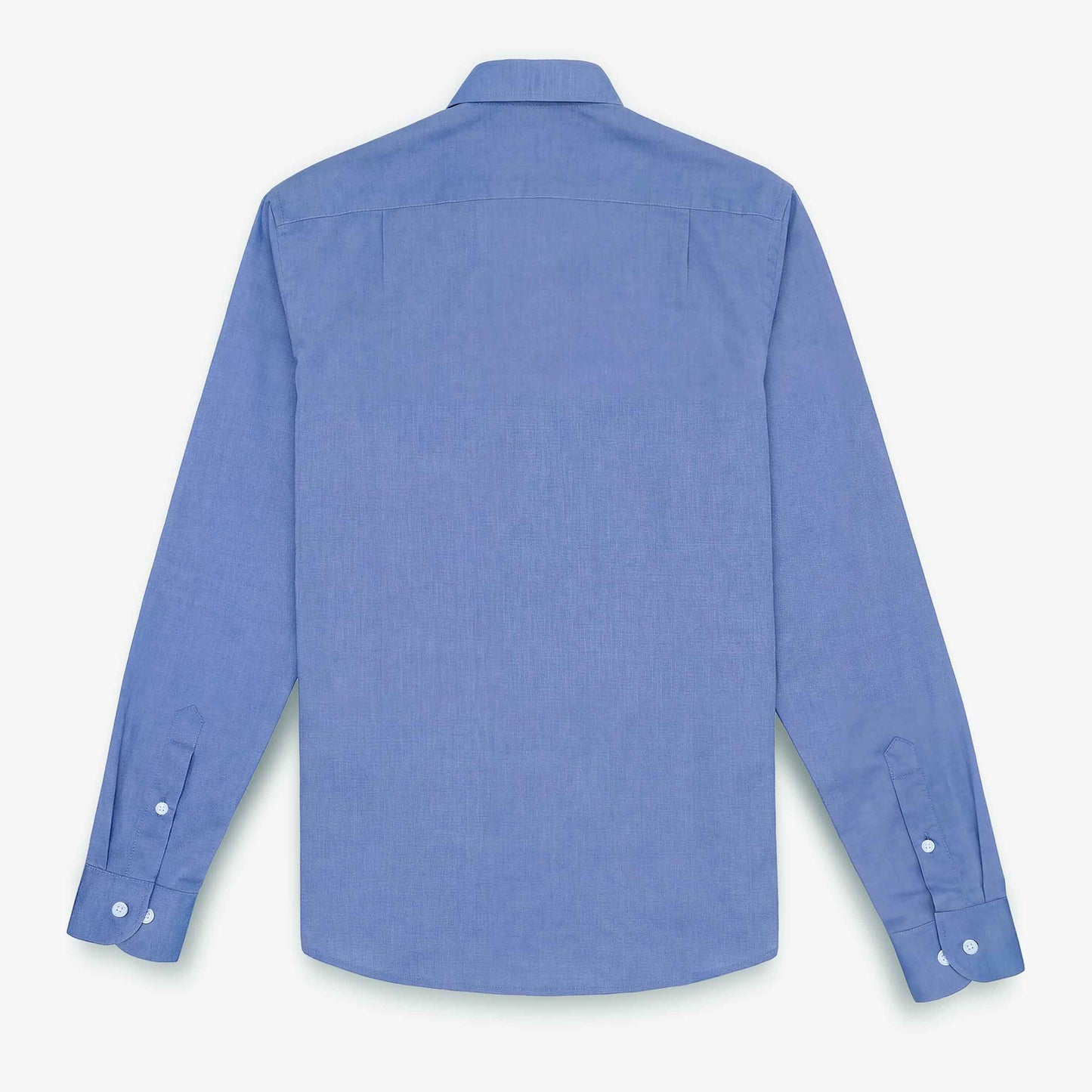 Blue cotton long-sleeve shirt