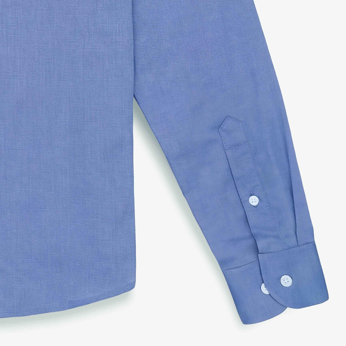 Blue cotton long-sleeve shirt