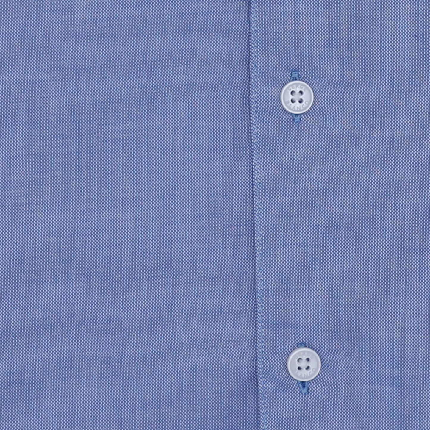 Blue cotton long-sleeve shirt
